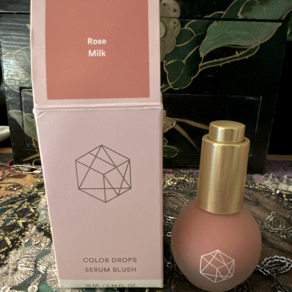 EM Cosmetics Color Drops Serum Blush Rose Milk 10ml. .34FL. OZ. NEW in Box 🌹